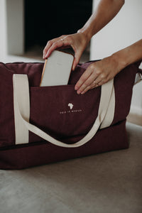 Maroon Weekender Bag