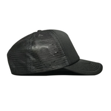 Load image into Gallery viewer, Black/Black Trucker