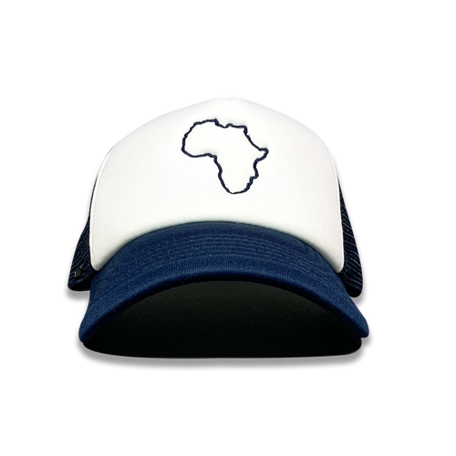 Kiddies Navy & White Trucker