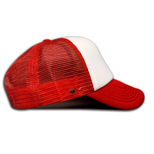 Load image into Gallery viewer, Kiddies Red &amp; White Trucker